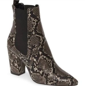 Steve Madden snake print booties